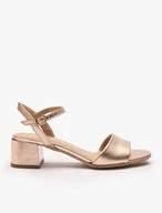 Stiletto-Sandalen aus Platin