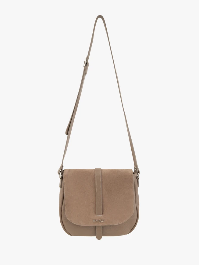 Beige mittelgroße Handtasche