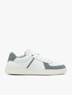 White-Grey Lace-Up Men’s Shoes