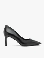 Schwarze Stiletto-Pumps aus Leder