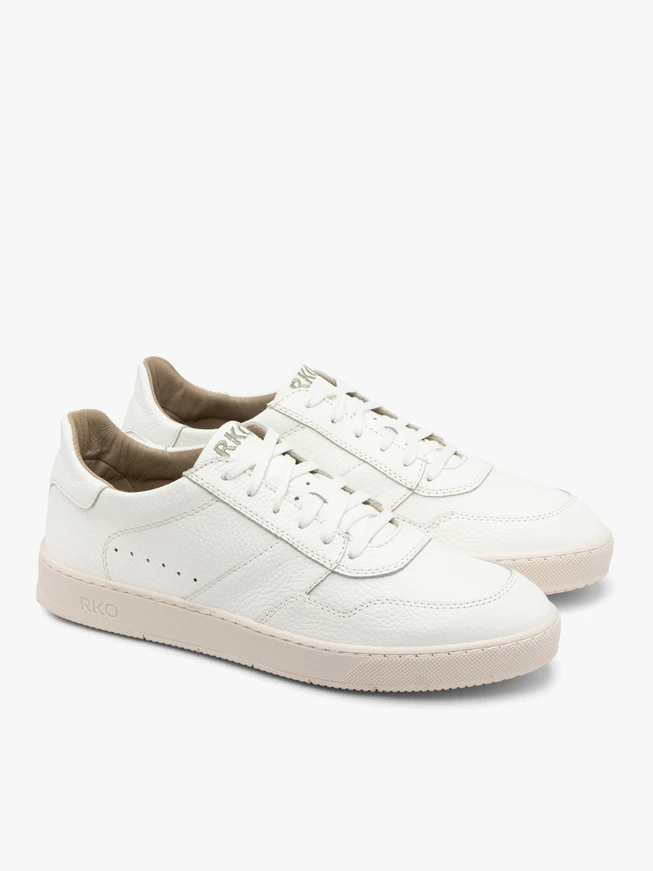 Weiße Herren-Halbschuhe im Sport-Stil
