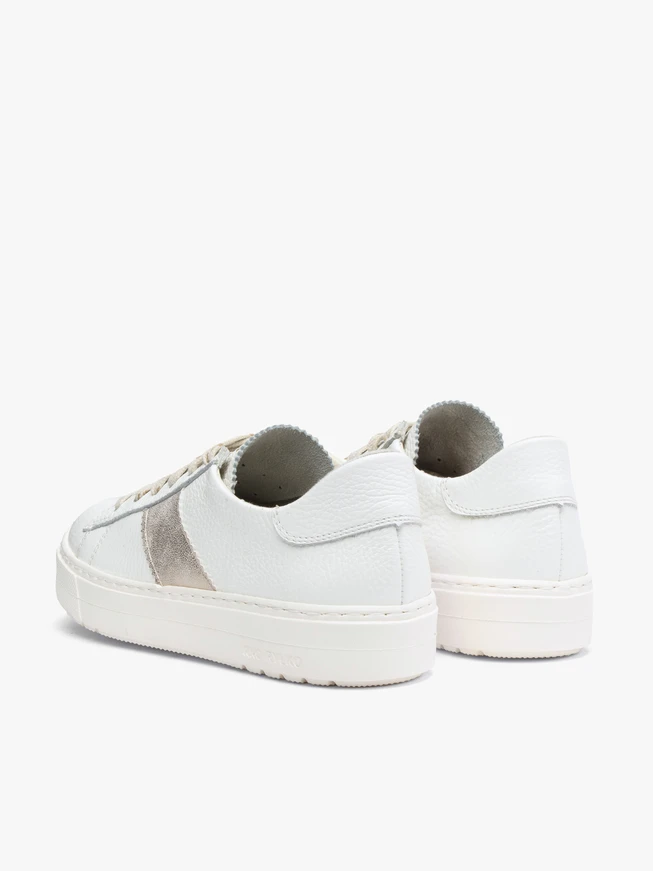 White Women’s Lace-Up Leather Shoes