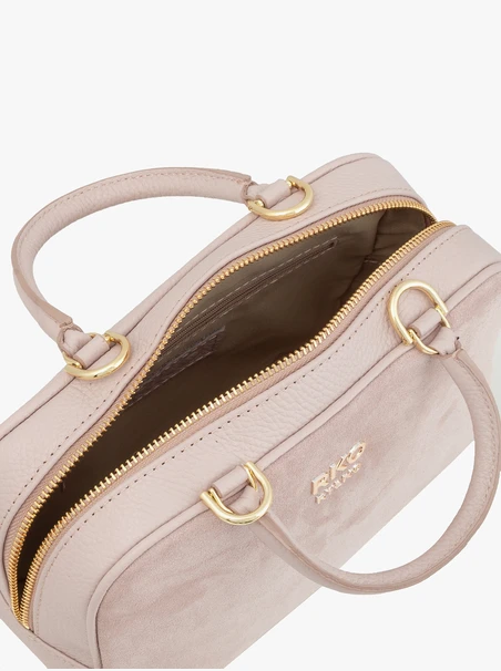 Jasnoróżowa torebka bowling bag