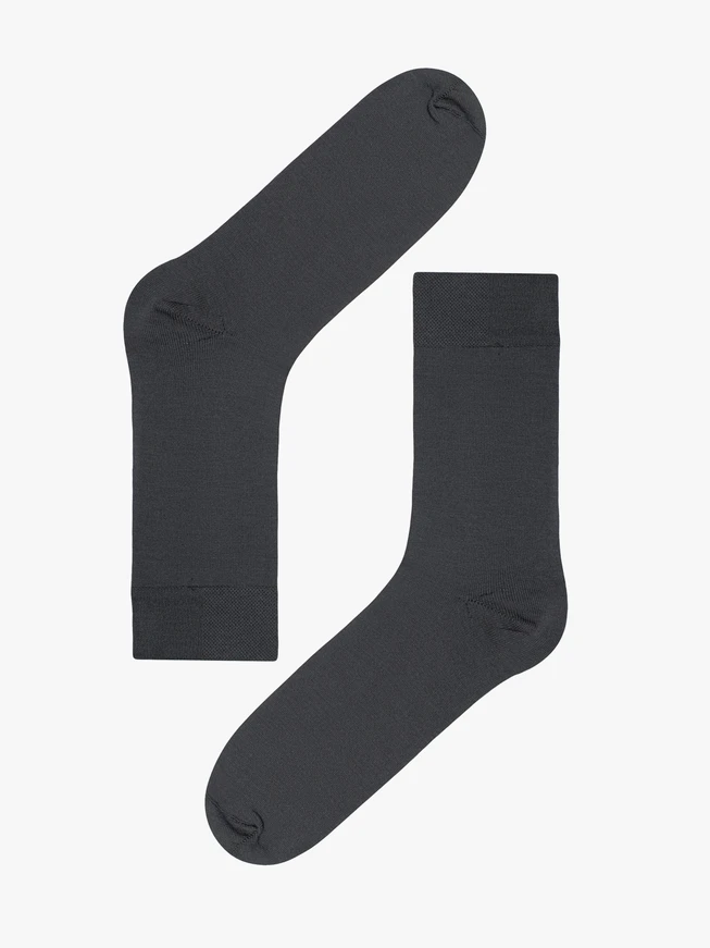 Grey men's bamboo socks