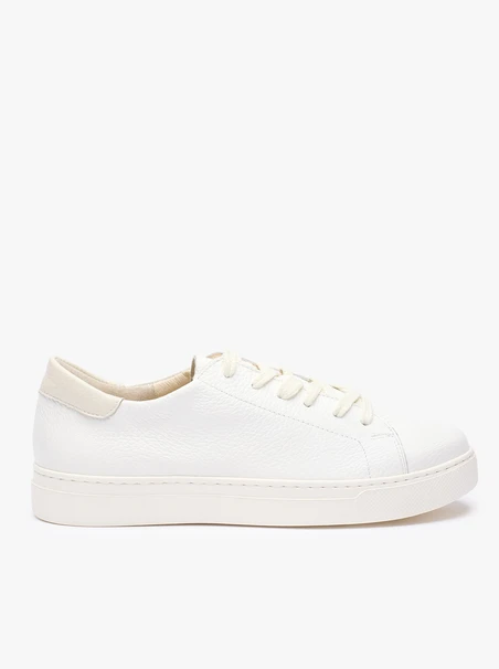 White leather women’s sneakers