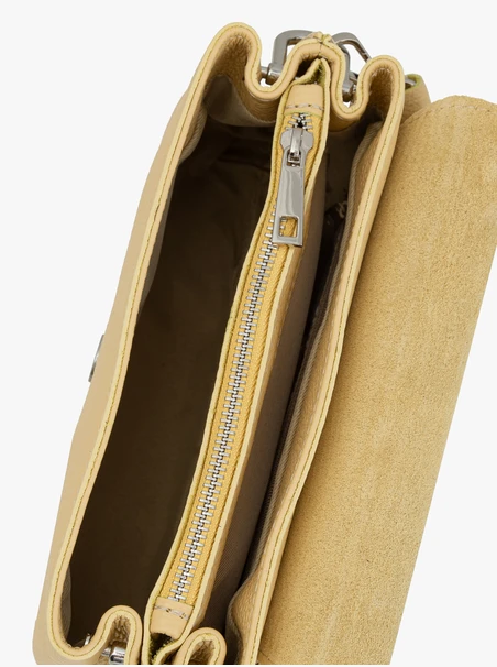 Jasnożółta torebka flap bag