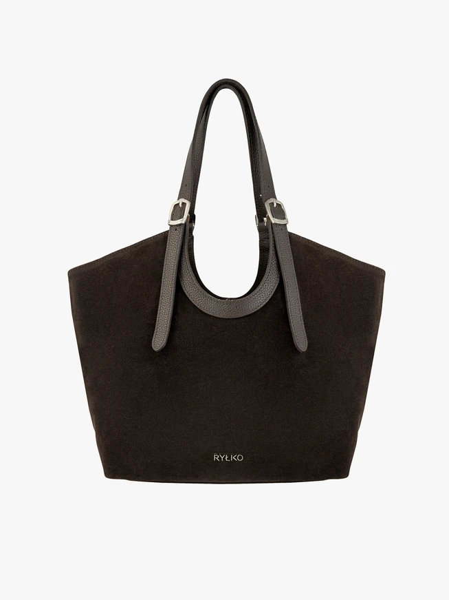 Braune große Shopper-Tasche
