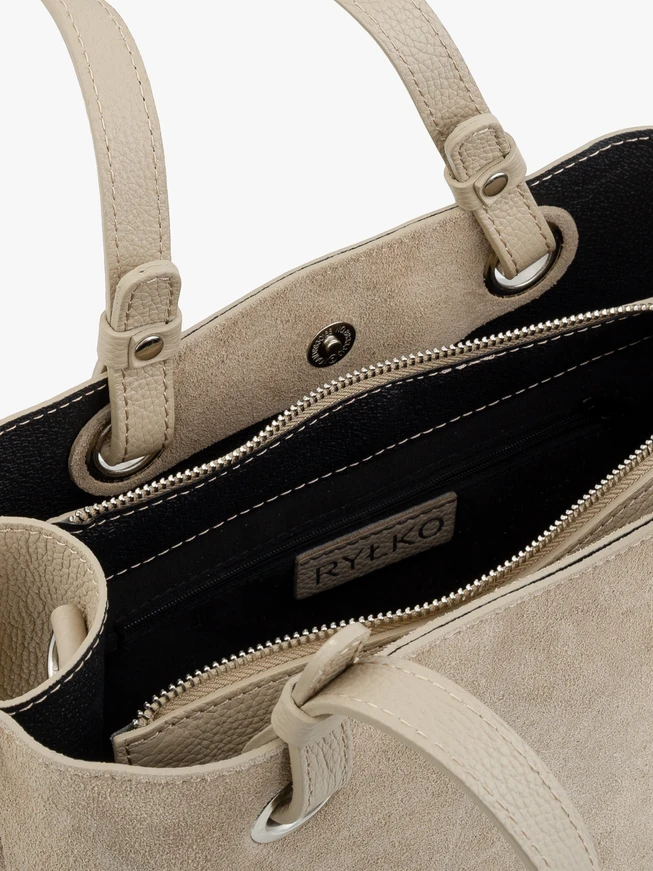 Beige große Handtasche