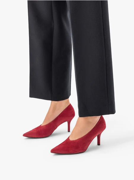Kastanienbraune integrierte Stiletto-Pumps