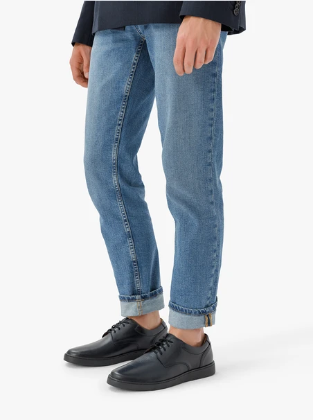 Schwarze Freizeit-Halbschuhe für Männer
