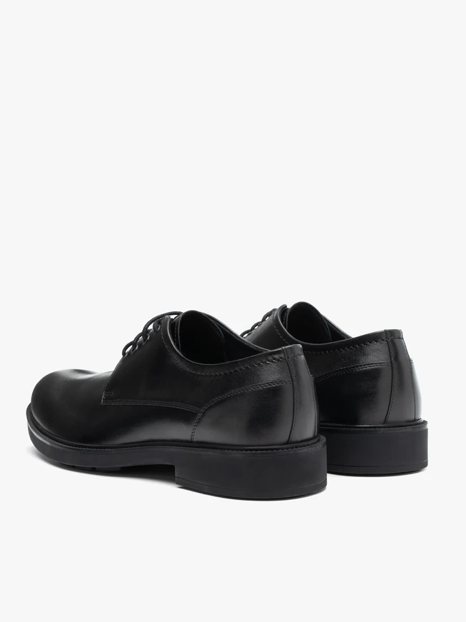 Men’s classic black lace-up shoes leather