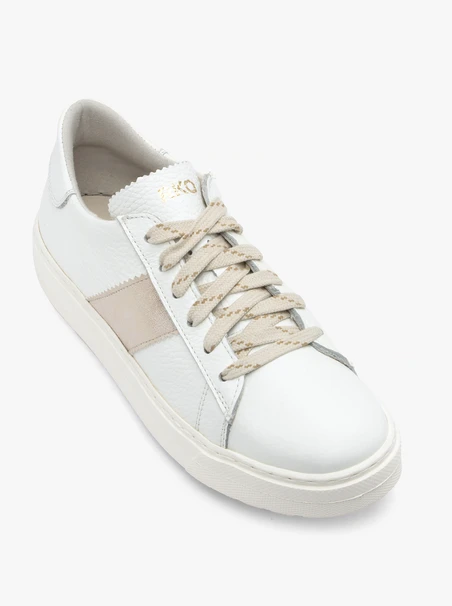 White Women’s Lace-Up Leather Shoes