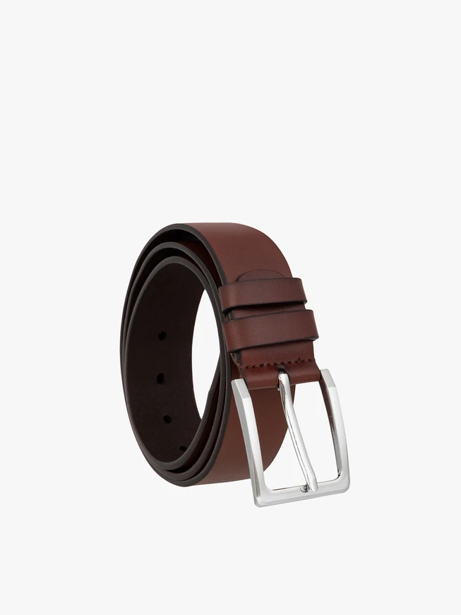 Men’s dark brown leather belt