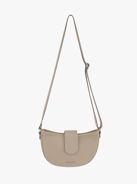 Ciemnobeżowa torebka saddle bag