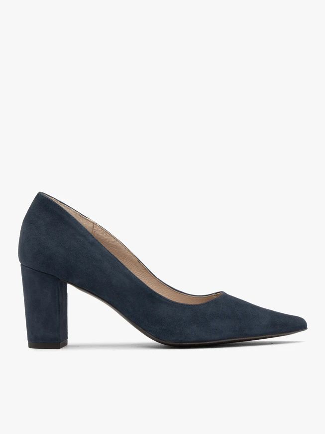 Marineblaue Stiletto-Pumps