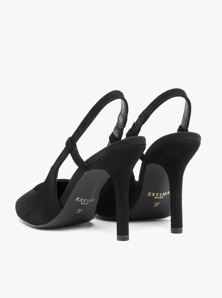 Schwarze Stiletto-Pumps ohne Absatz