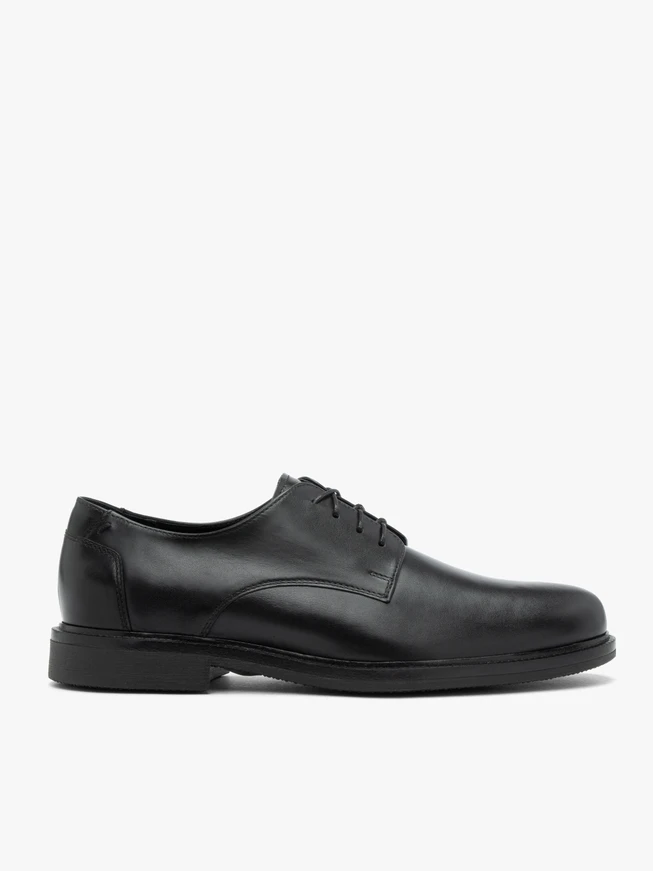 Schwarze Halbschuhe aus Leder zum Schnüren