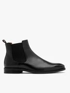 Schwarze Herren Hausschuhe mit flacher Sohle