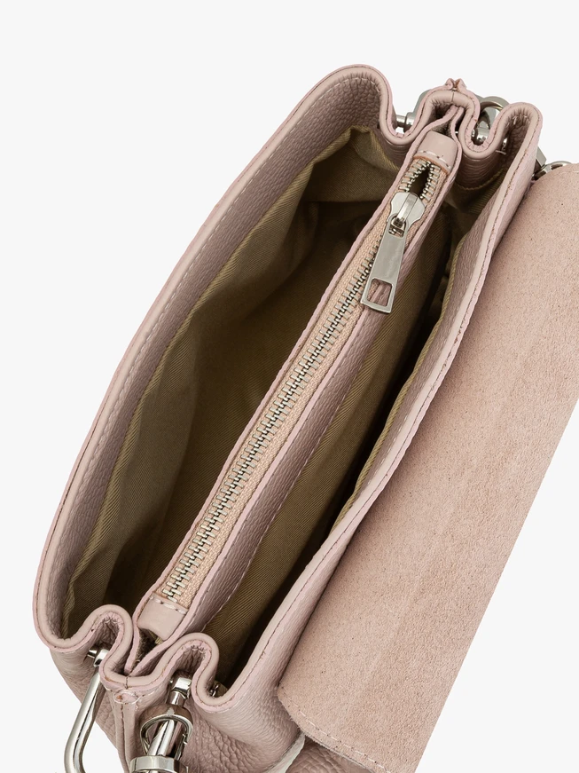 Hellrosa Überschlagtasche