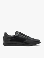 Schwarze Sportschuhe aus genarbtem Leder