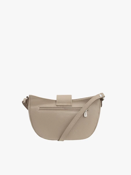 Ciemnobeżowa torebka saddle bag