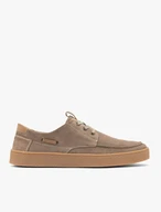 Beigefarbene Schnürhalbschuhe
