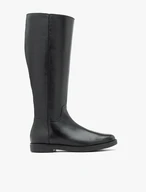 Schwarze Stiefel mit breitem Schaft