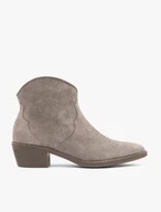 Graue Cowboystiefel aus Veloursleder