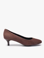 Dunkelbraune Pumps aus Veloursleder