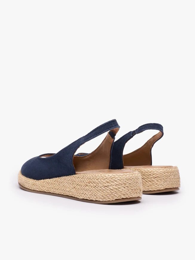 Marineblaue Slipper-Sandalen