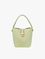 Hellgrüne kleine Lederhandtasche