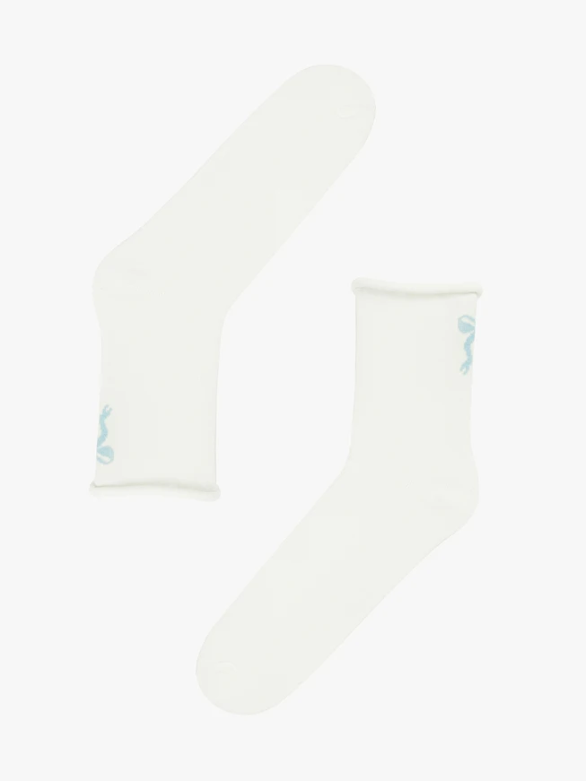 White cotton socks