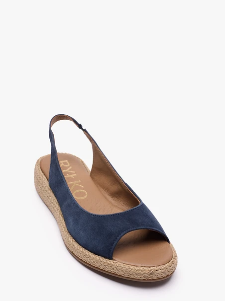 Marineblaue Slipper-Sandalen