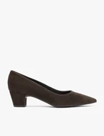 Dunkelbraune Pumps aus Veloursleder