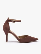 Dunkelbraune Stiletto-Pumps