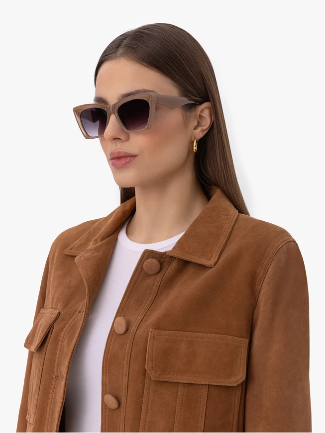 Women's Sunglasses with Light Frames and Dark Lenses