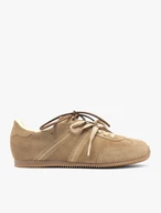 Dark Beige Lace-up Sneakers