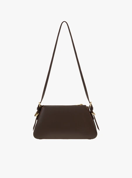 Brązowa mała torebka ze skóry licowej