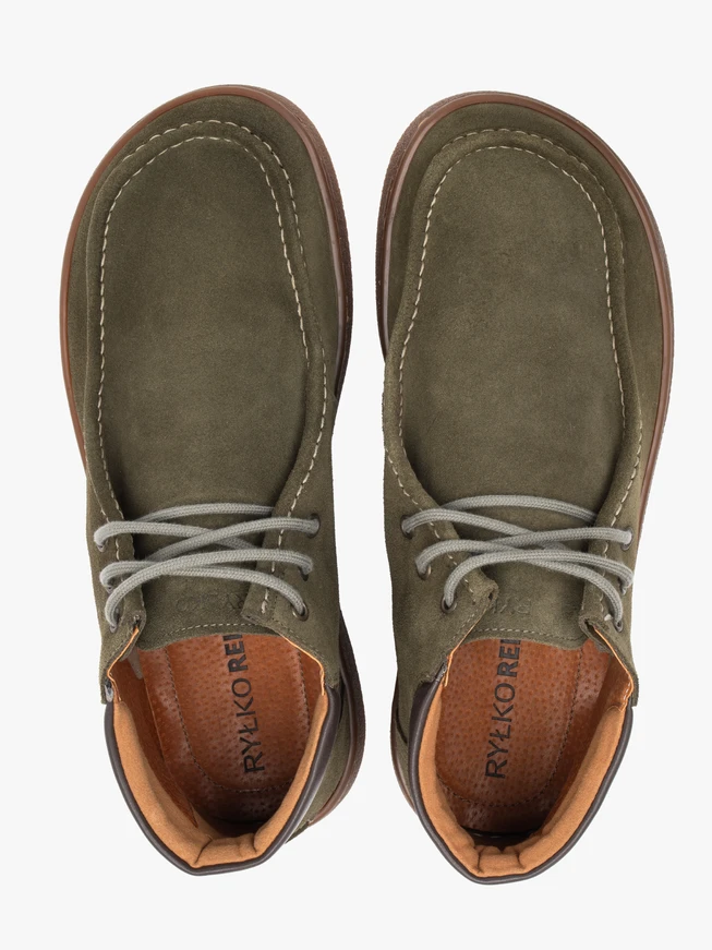 Dark green sports sneakers