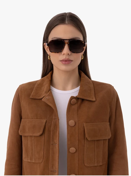 Okulary przeciwsłoneczne unisex w oprawkach w panterkę