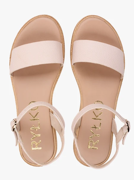 Beige flat sandals
