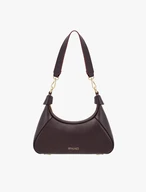 Maroon grain leather handbag