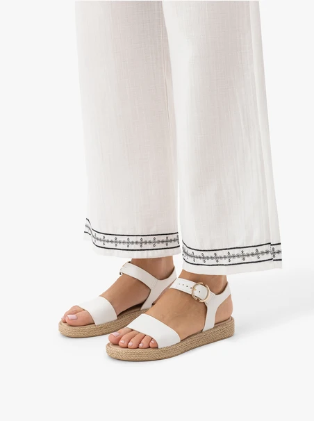White Sandals with Buckle