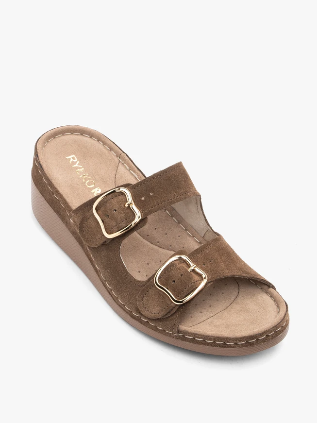 Brown Wedge Sandals
