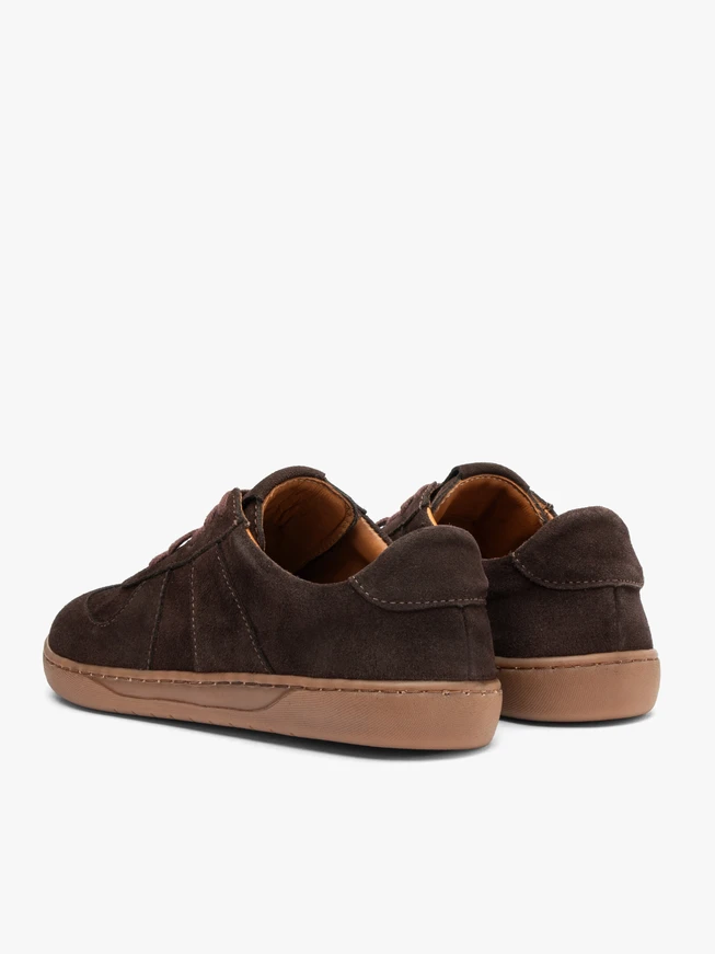 Halbschuhe aus braunem Veloursleder