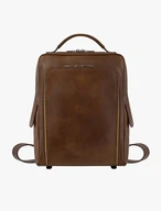 Hellbrauner Lederrucksack A4 für Laptop-Handgepäck