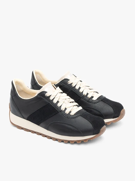 Black Sporty Lace-Up Shoes