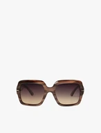 Women's Tortoiseshell Square Sunglasses with Gradient Lenses