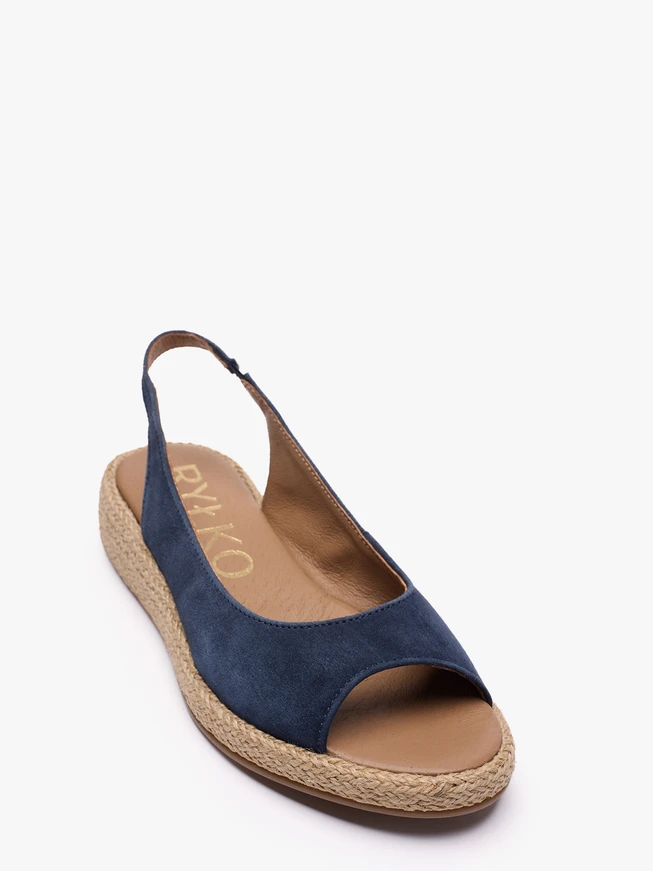 Marineblaue Slipper-Sandalen