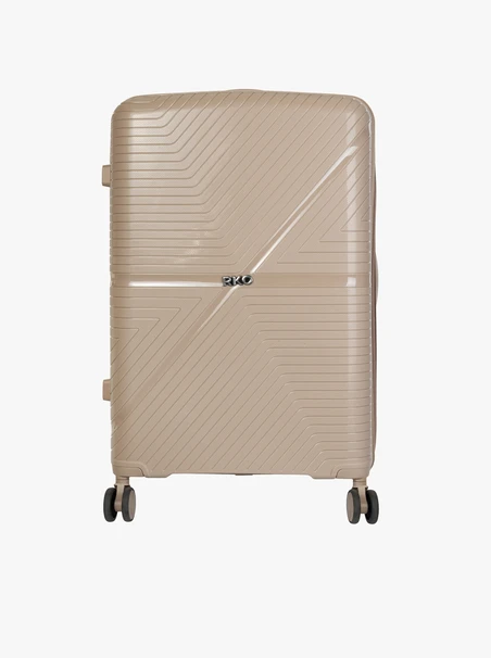 Hard Suitcase L Beige 100L